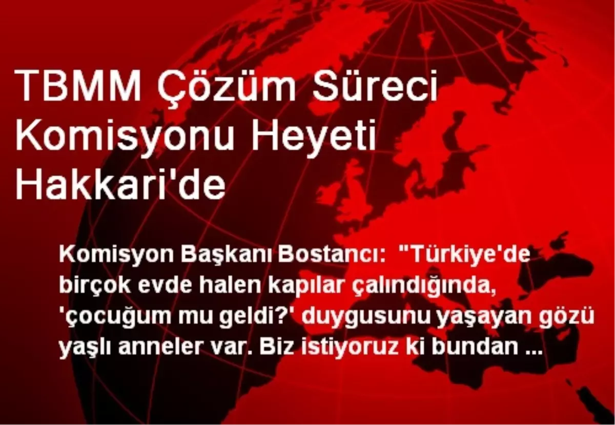 TBMM Çözüm Süreci Komisyonu Heyeti Hakkari\'de