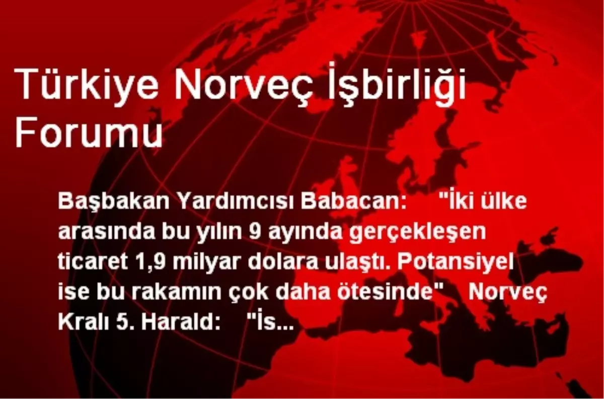 Türkiye Norveç İşbirliği Forumu