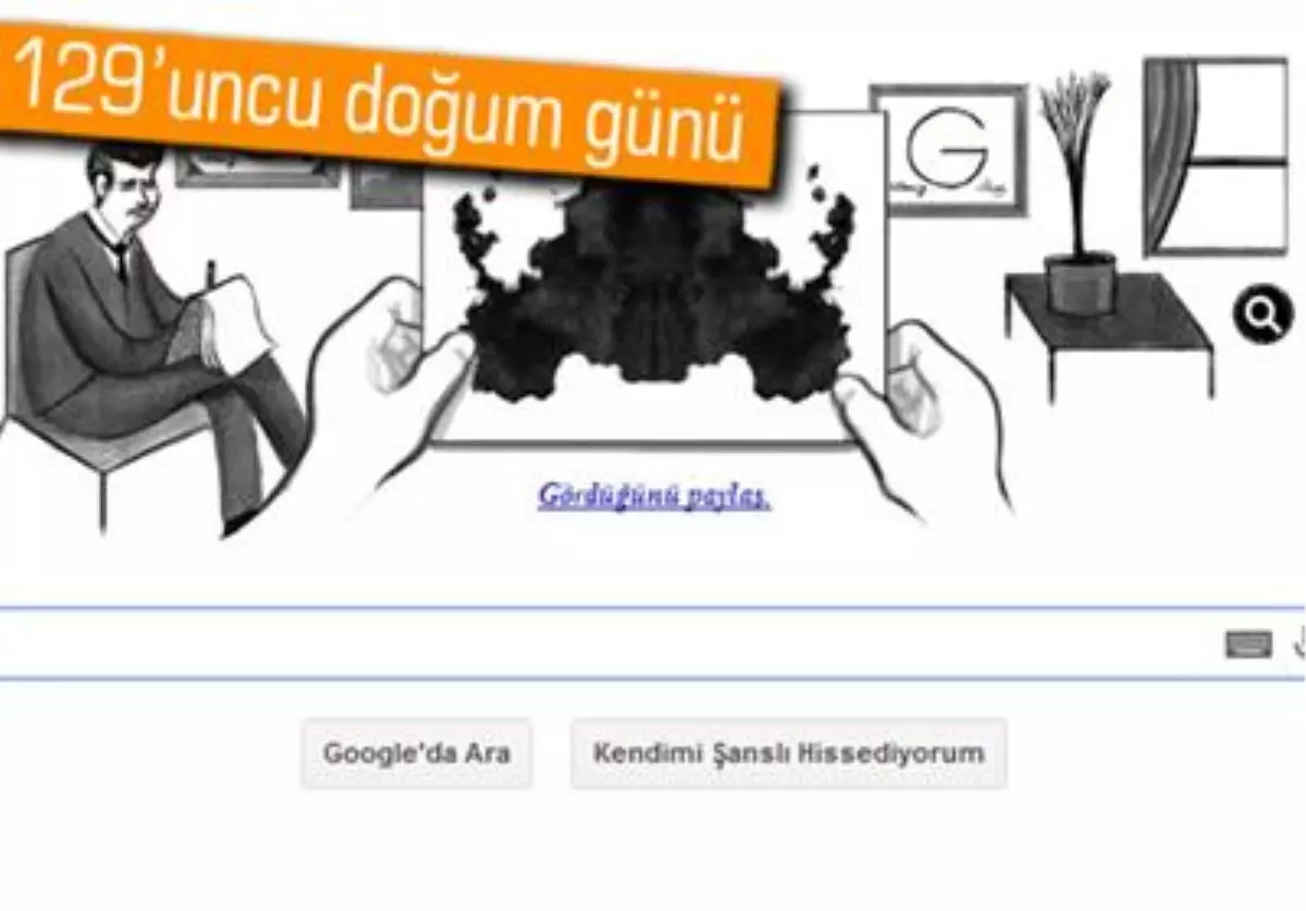 Google\'dan Hermann Rorschach İçin Hareketli Doodle