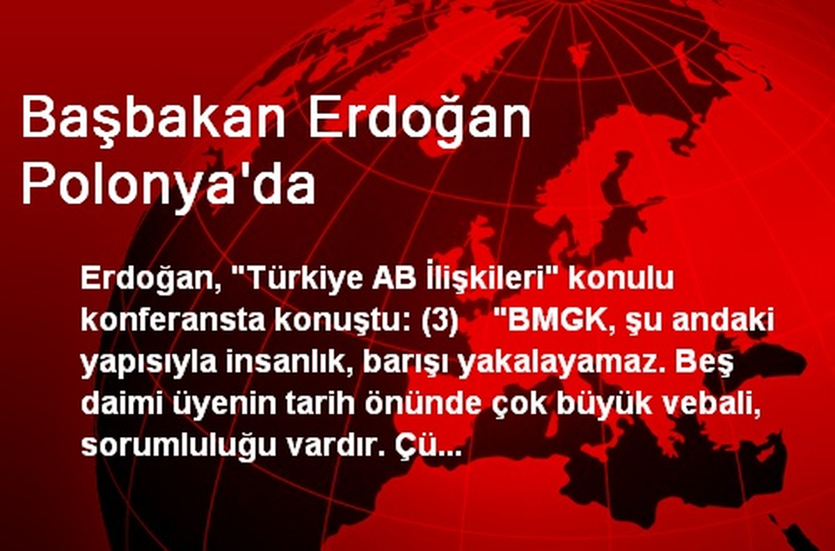Başbakan Erdoğan Polonya\'da