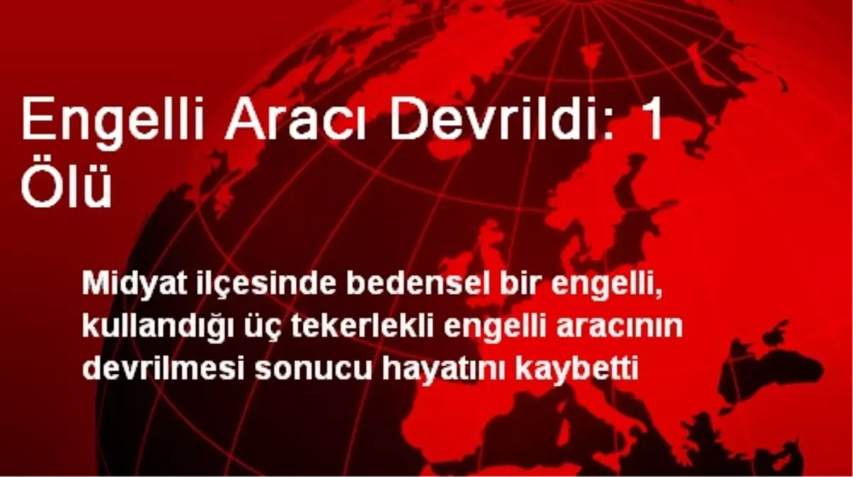 Midyat\'ta Engelli Aracı Devrildi: 1 Ölü