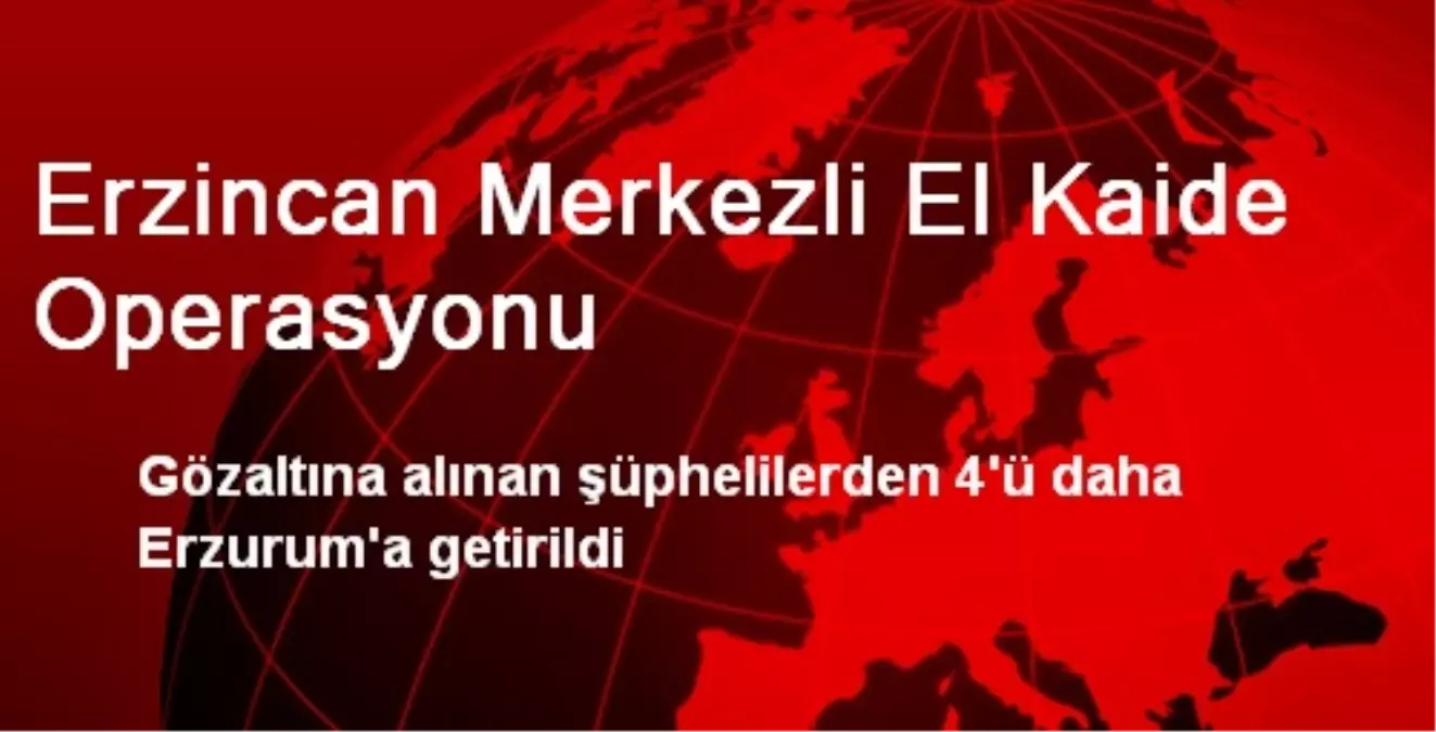 Erzincan Merkezli El Kaide Operasyonu