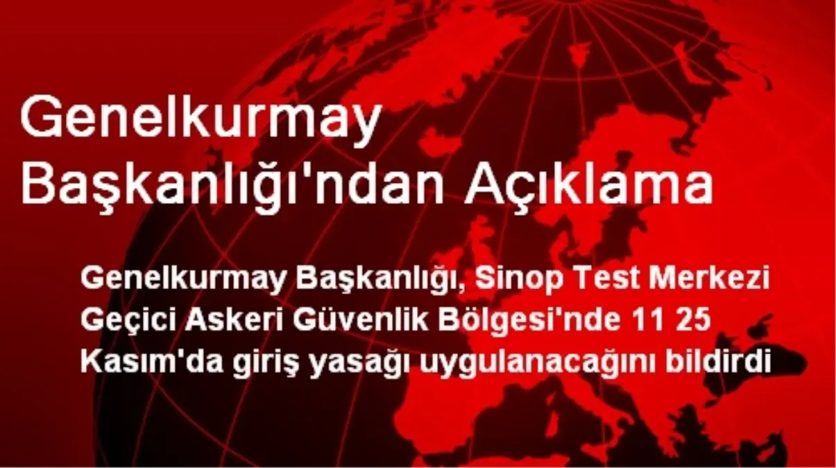 Genelkurmay Başkanlığı\'ndan Açıklama