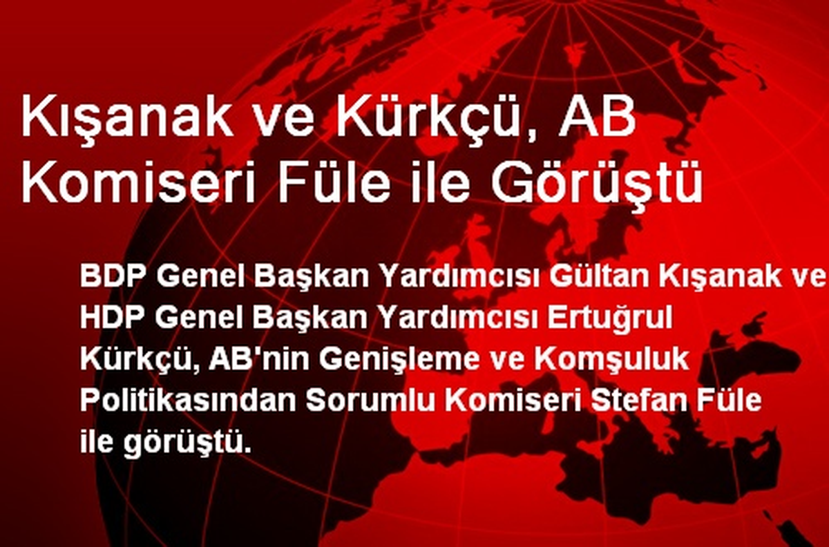 Kışanak ve Kürkçü, AB Komiseri Füle ile Görüştü