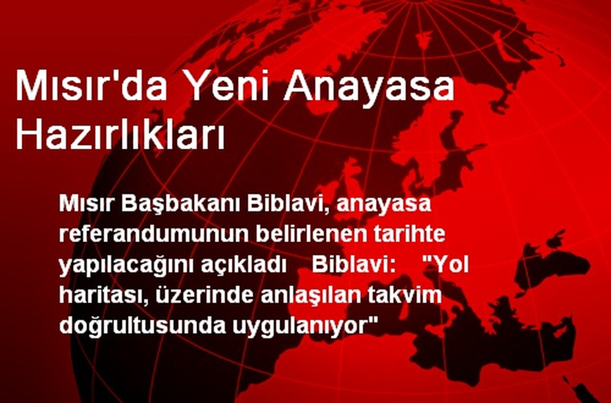Mısır\'da Yeni Anayasa Hazırlıkları