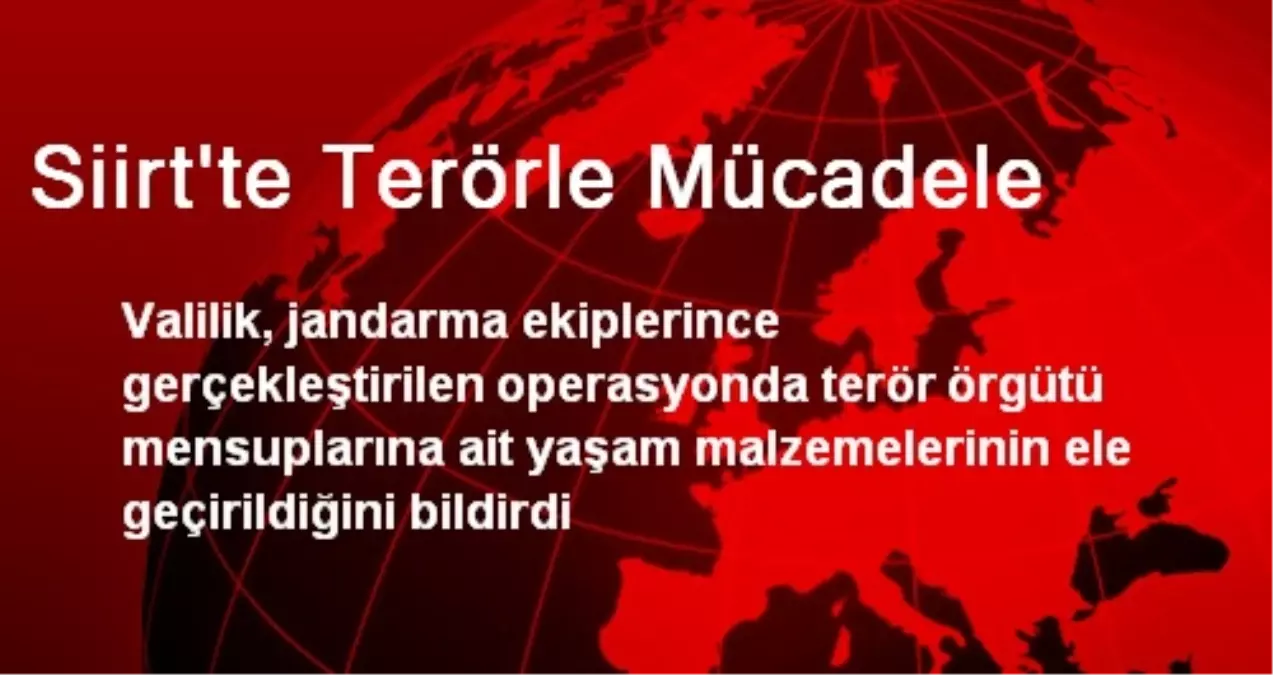 Siirt\'te Terörle Mücadele