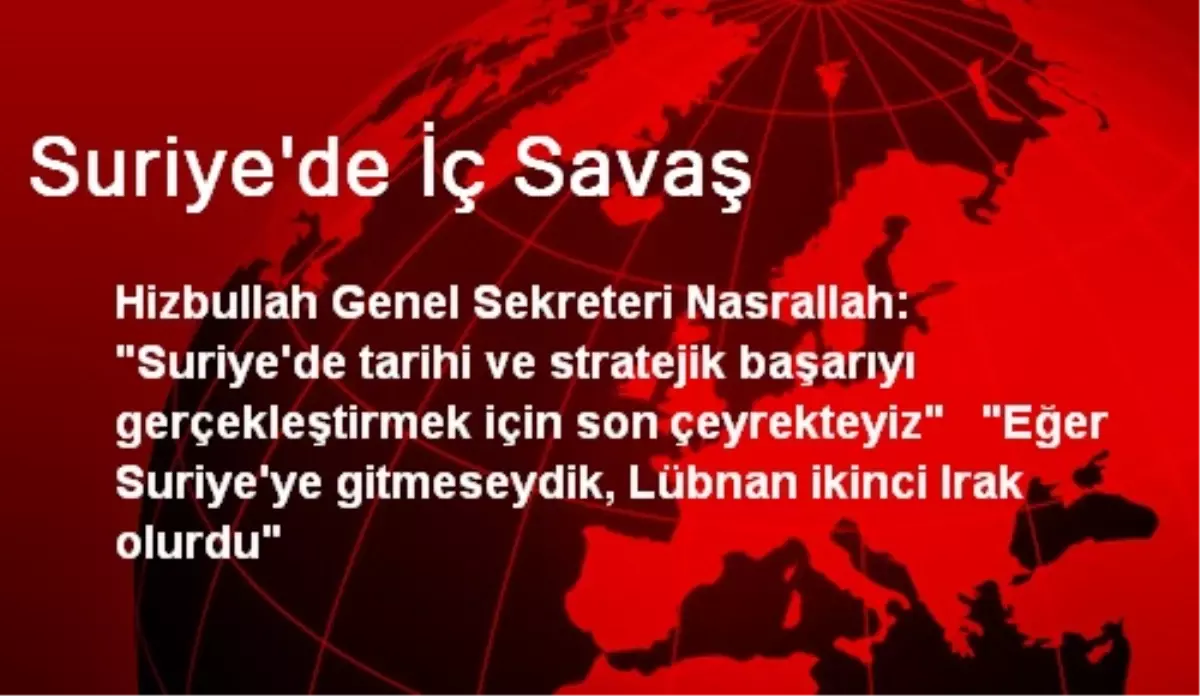 Suriye\'de İç Savaş