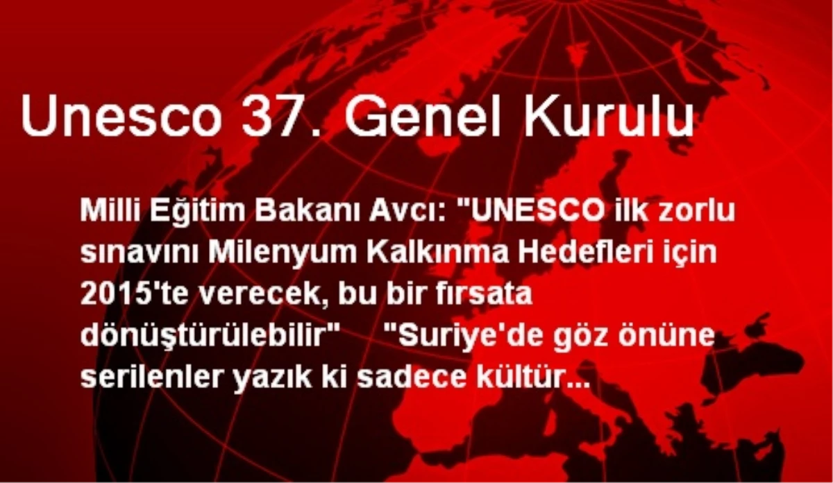 Unesco 37. Genel Kurulu