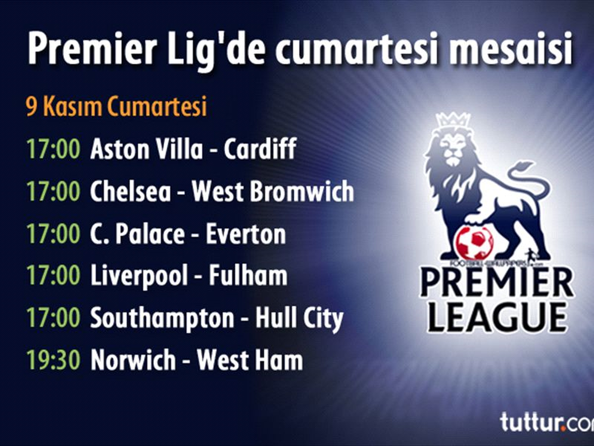 Premier Lig\'de Cumartesi Mesaisi