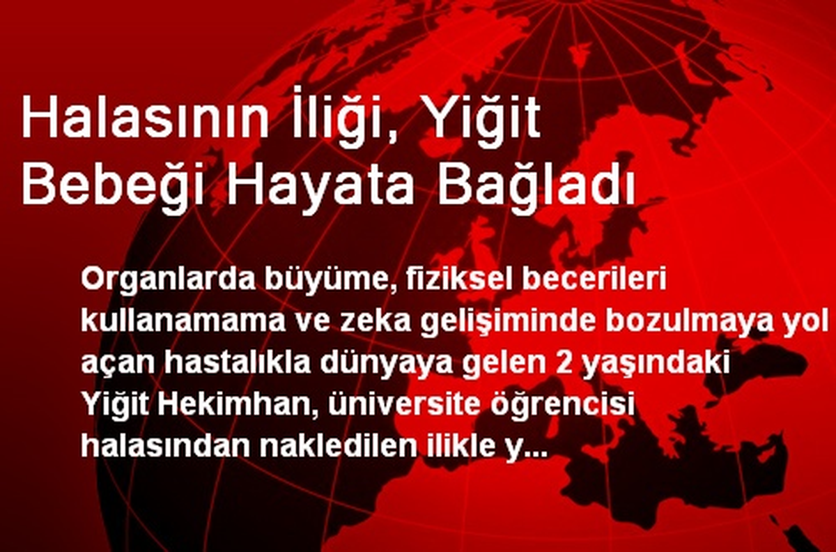 Halasının İliği, Yiğit Bebeği Hayata Bağladı