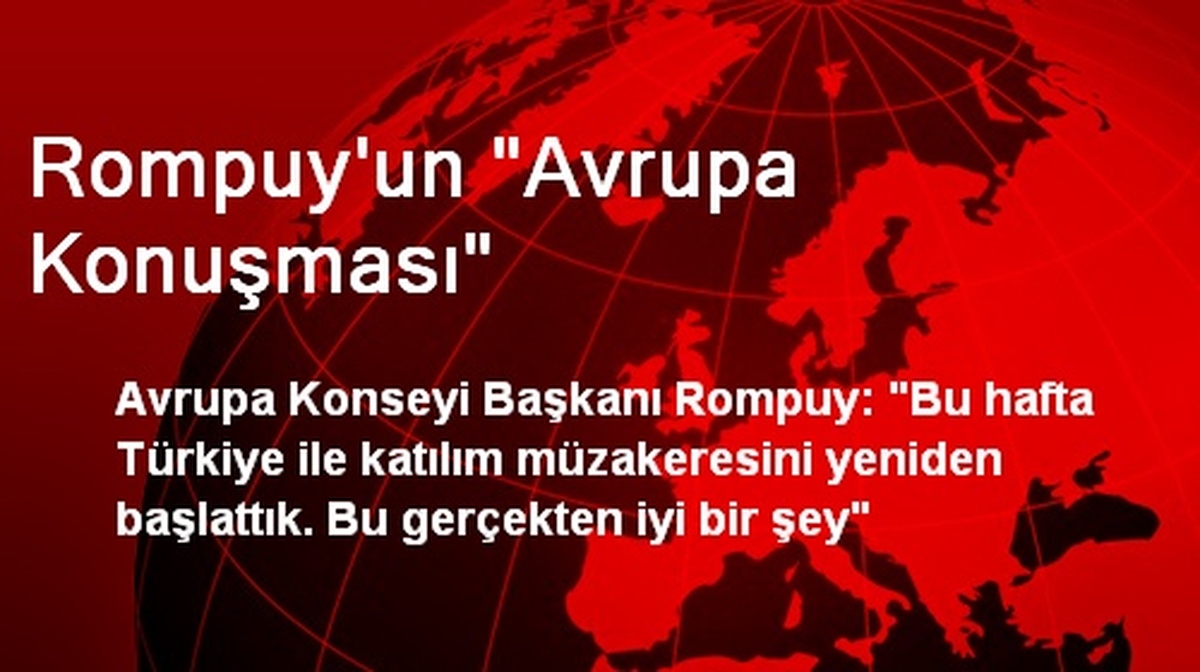 Rompuy\'un "Avrupa Konuşması"