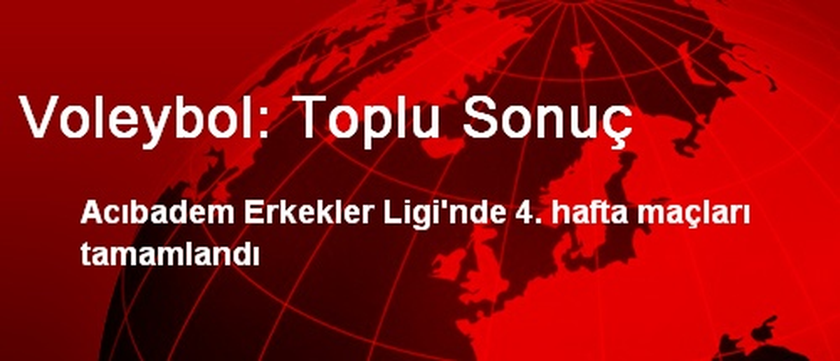 Voleybol\'da Toplu Sonuç