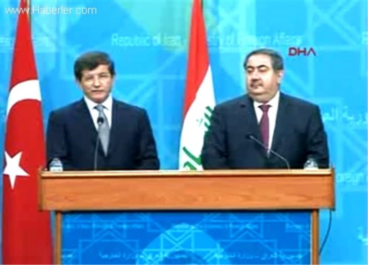 Dışişleri Bakanı Davutoğlu Irak Dışişleri Bakanı Zebari ile Ortak Basın Toplantısı Düzenledi