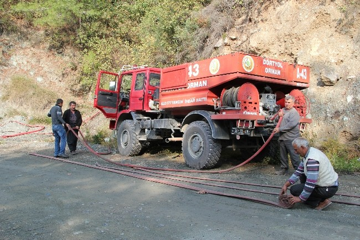 Dörtyol\'da Çıkan Orman Yangını Kontrol Altına Alındı