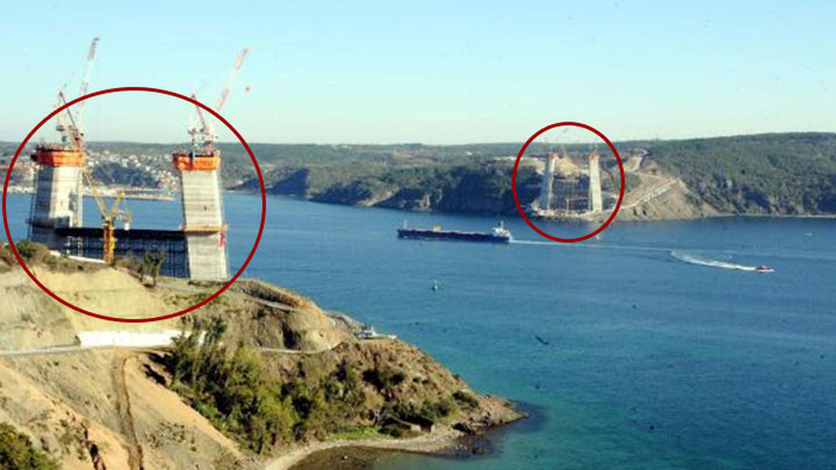3. Köprüde Ayaklar 90 Metreyi Geçti
