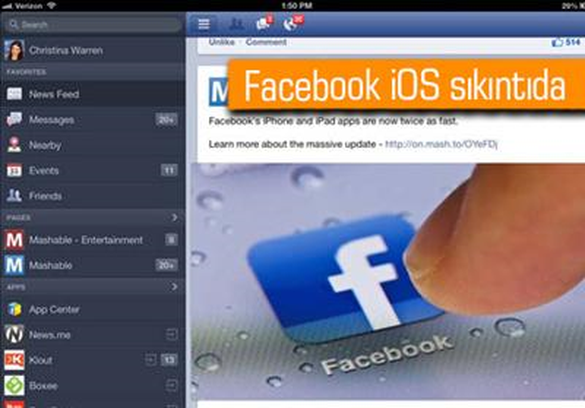 Facebook İos Uygulamasında Büyük Sorun