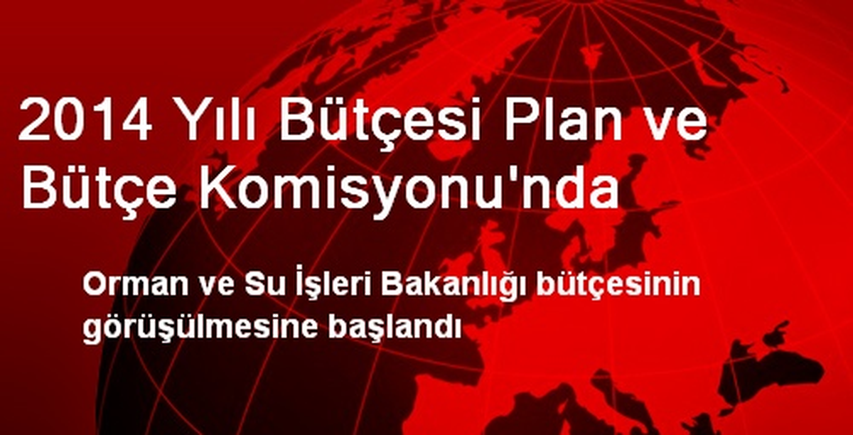 2014 Yılı Bütçesi Plan ve Bütçe Komisyonu\'nda