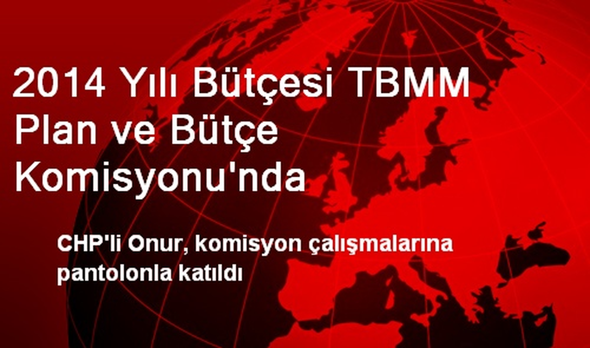 2014 Yılı Bütçesi TBMM Plan ve Bütçe Komisyonu\'nda