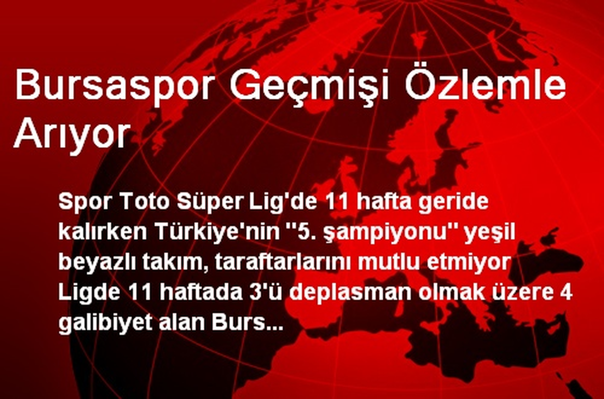 Bursaspor Geçmişi Özlemle Arıyor