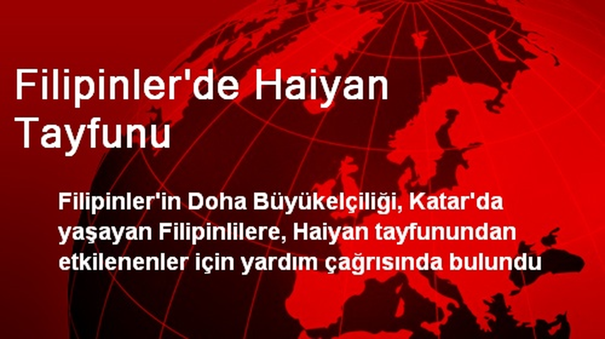 Filipinler\'de Haiyan Tayfunu