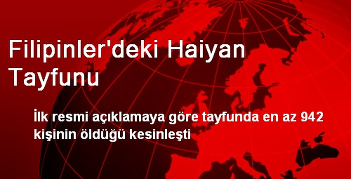 Filipinler\'deki Haiyan Tayfunu