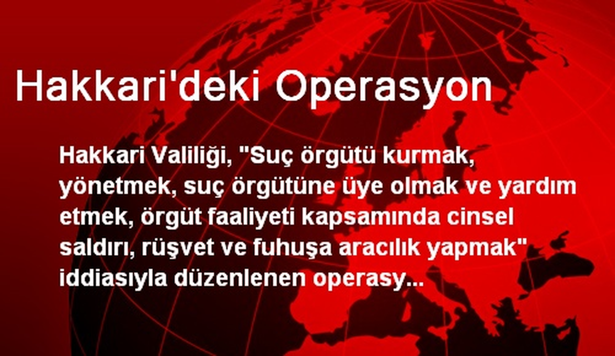 Hakkari\'deki Operasyon