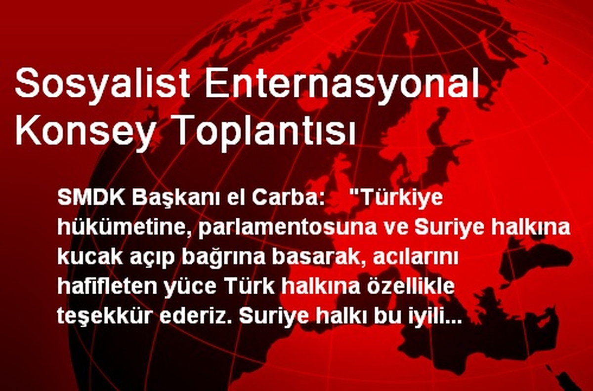Sosyalist Enternasyonal Konsey Toplantısı