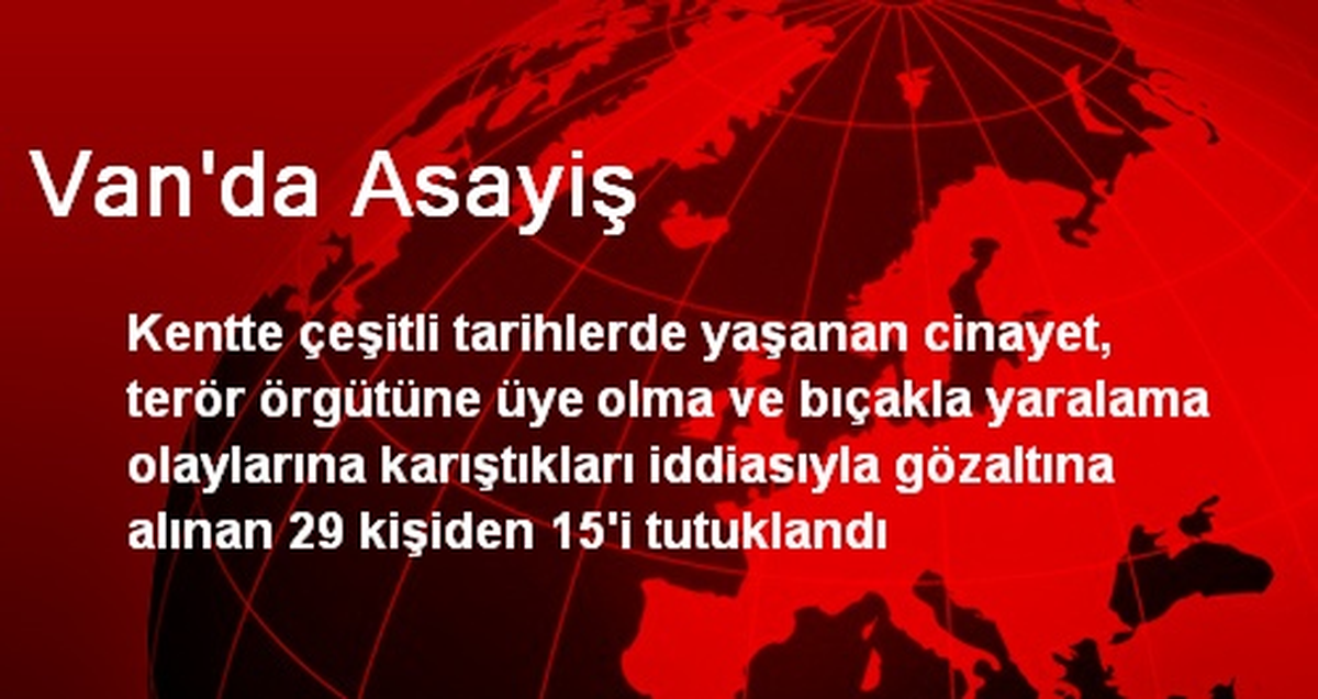 Van\'da Asayiş