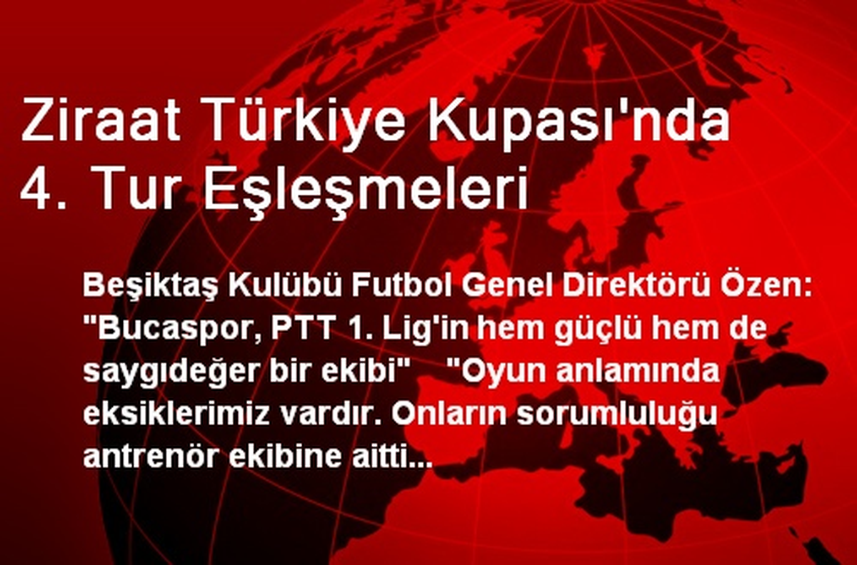 Ziraat Türkiye Kupası\'nda 4. Tur Eşleşmeleri