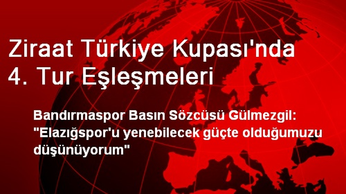 Ziraat Türkiye Kupası\'nda 4. Tur Eşleşmeleri
