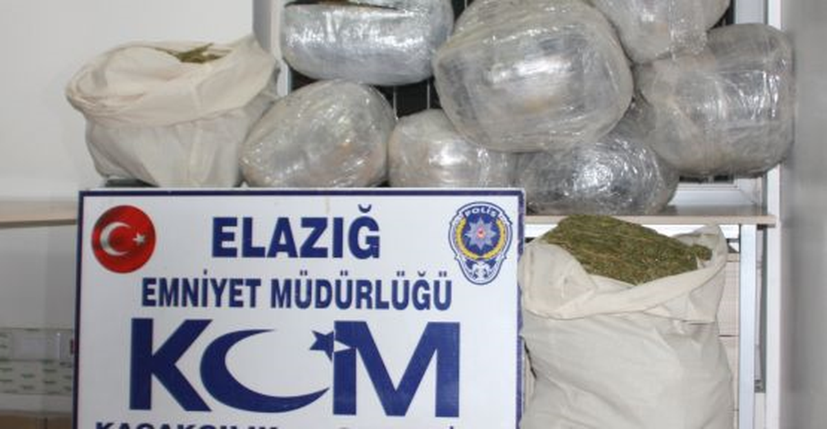 Elazığ\'da 73,5 Kilogram Esrar Ele Geçirildi