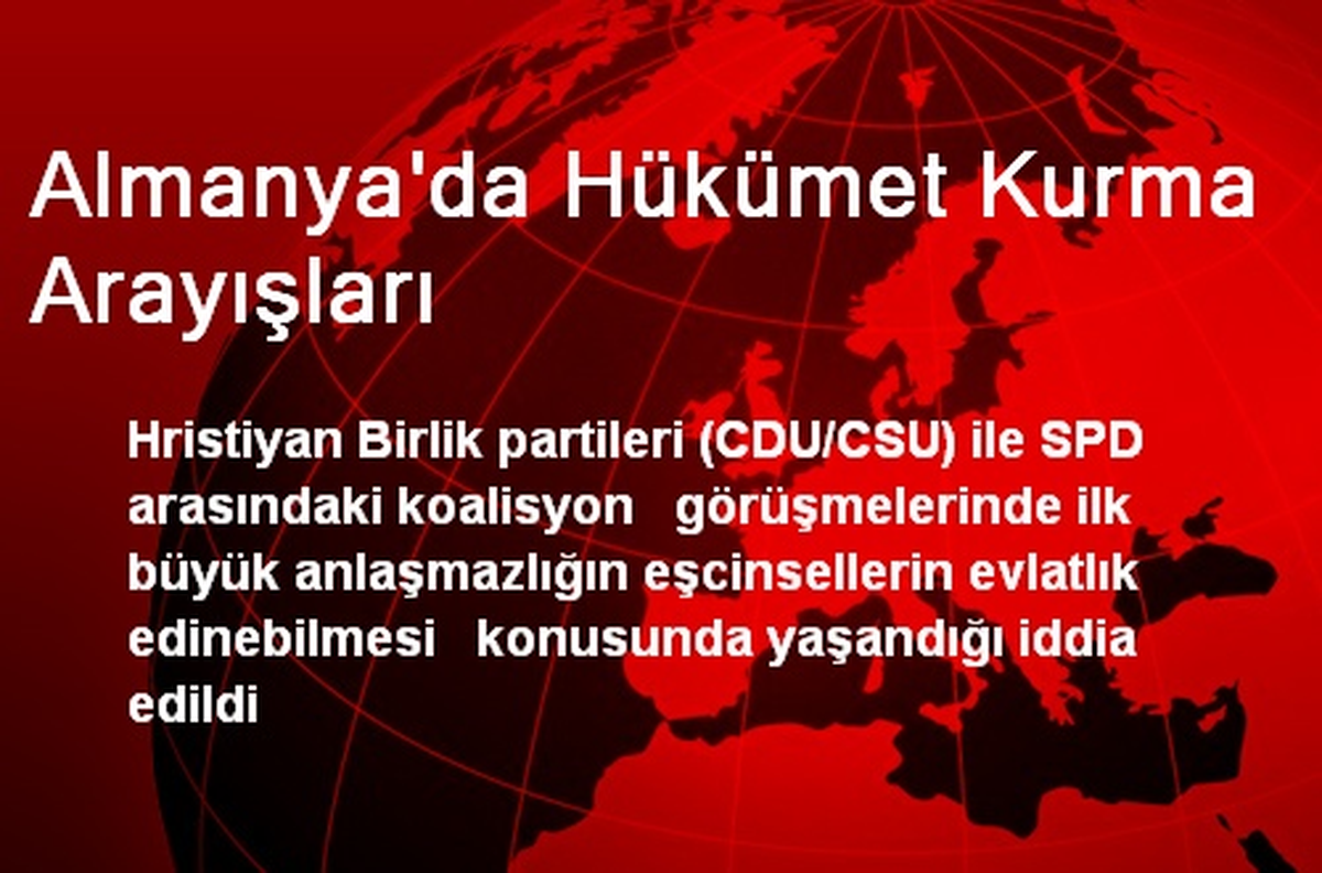 Almanya\'da Hükümet Kurma Arayışları
