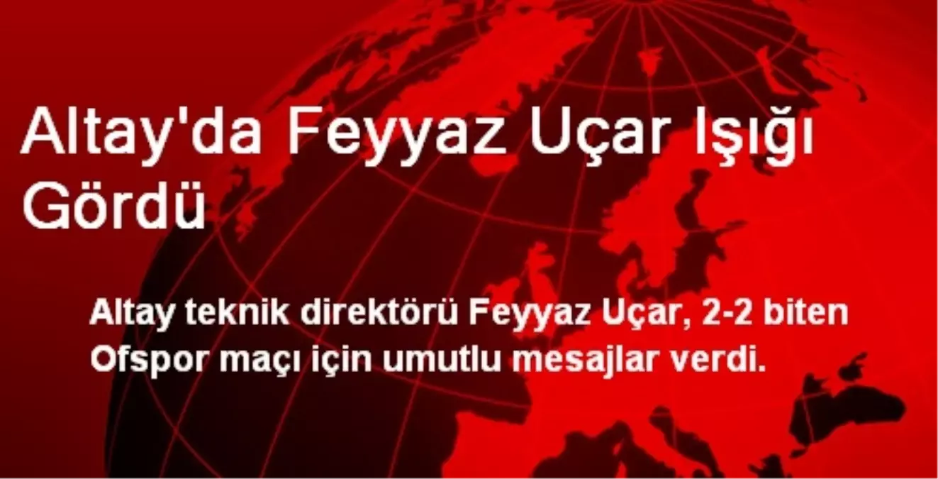 Altay Teknik Direktörü Uçar: Pes Etmedik