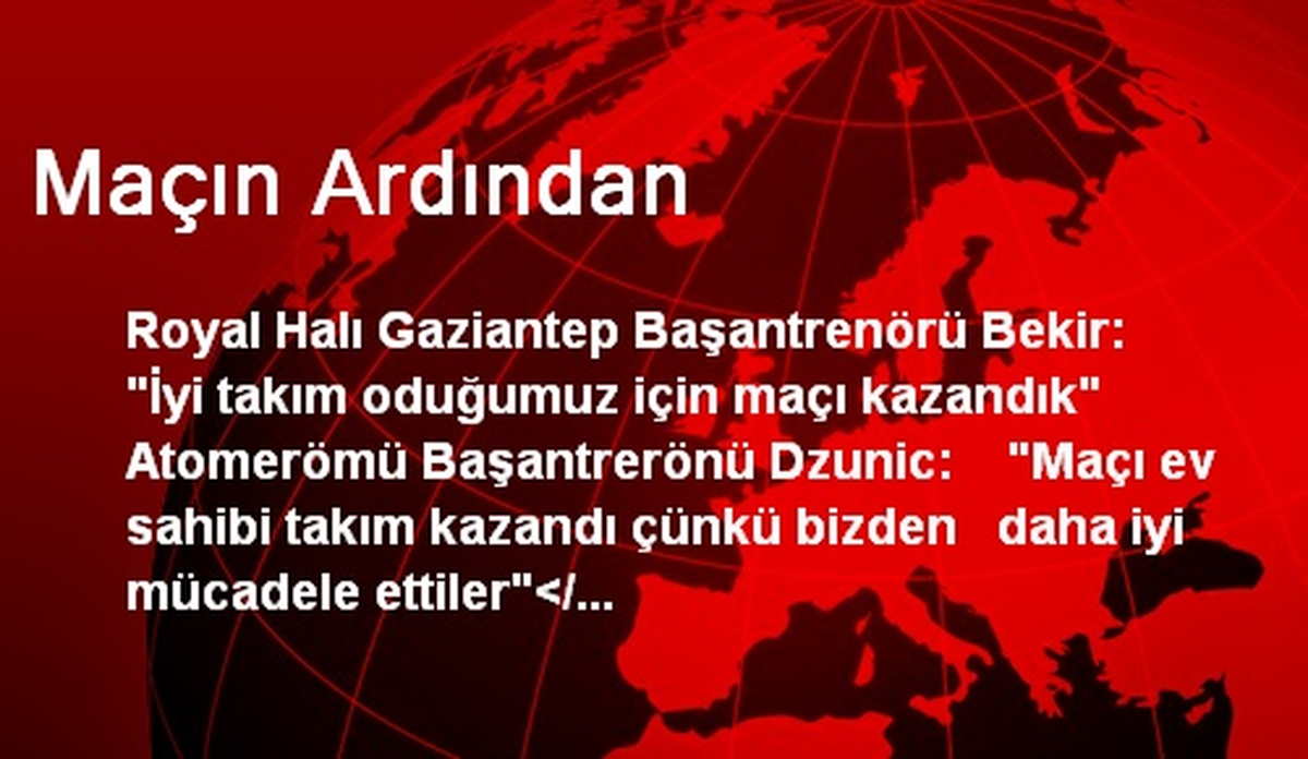 Royal Halı Gaziantep: İyi Takım Olduğumuzdan Maçı Kazandık