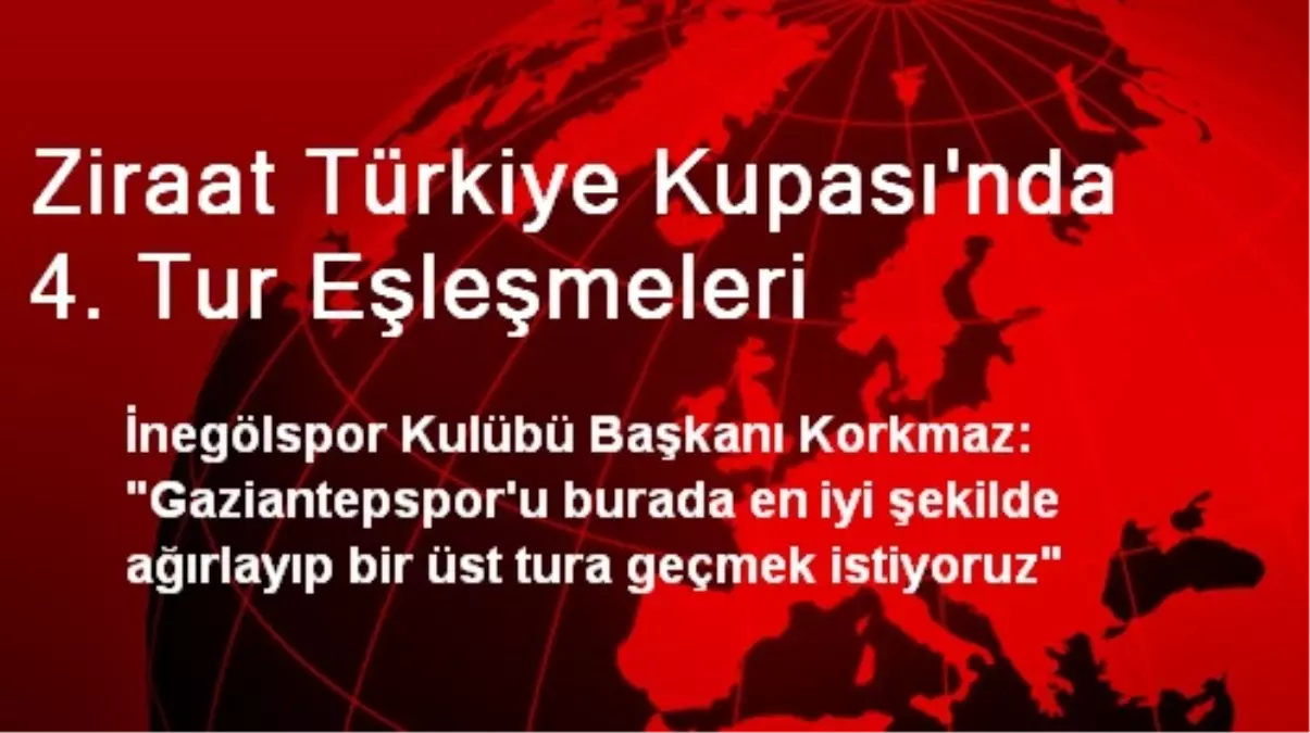 Ziraat Türkiye Kupası\'nda 4. Tur Eşleşmeleri