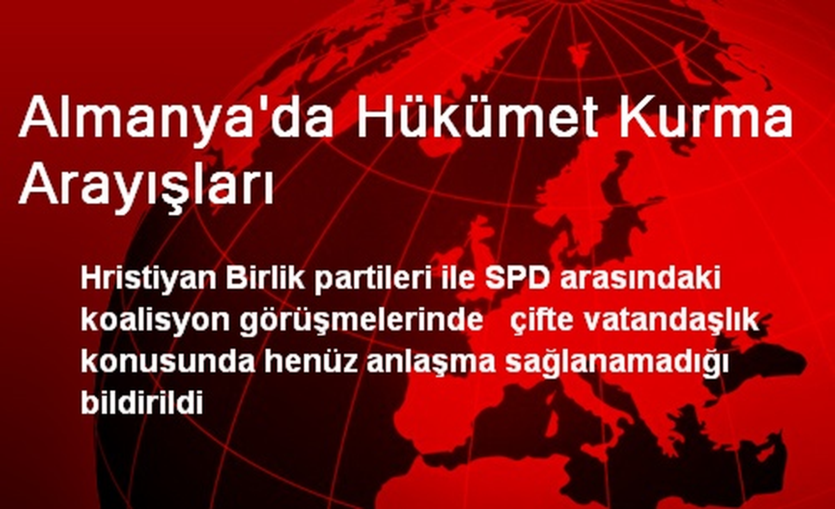 CSU ve CDU, SPD İle Çifte Vatandaşlıkta Anlaşamadı