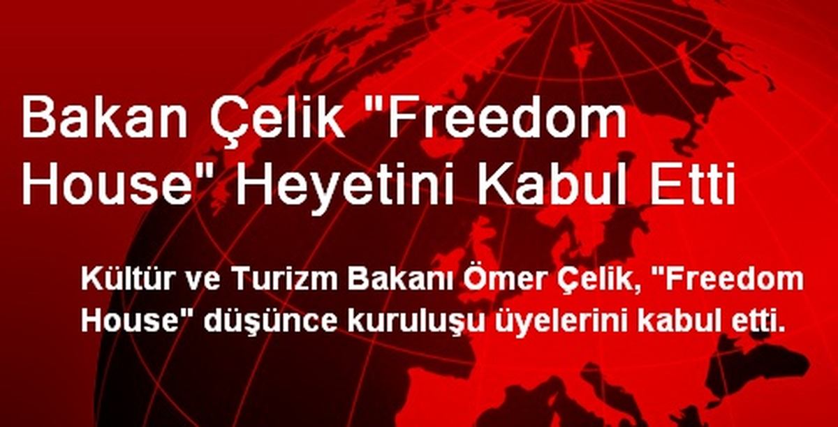 Bakan Çelik "Freedom House" Heyetini Kabul Etti