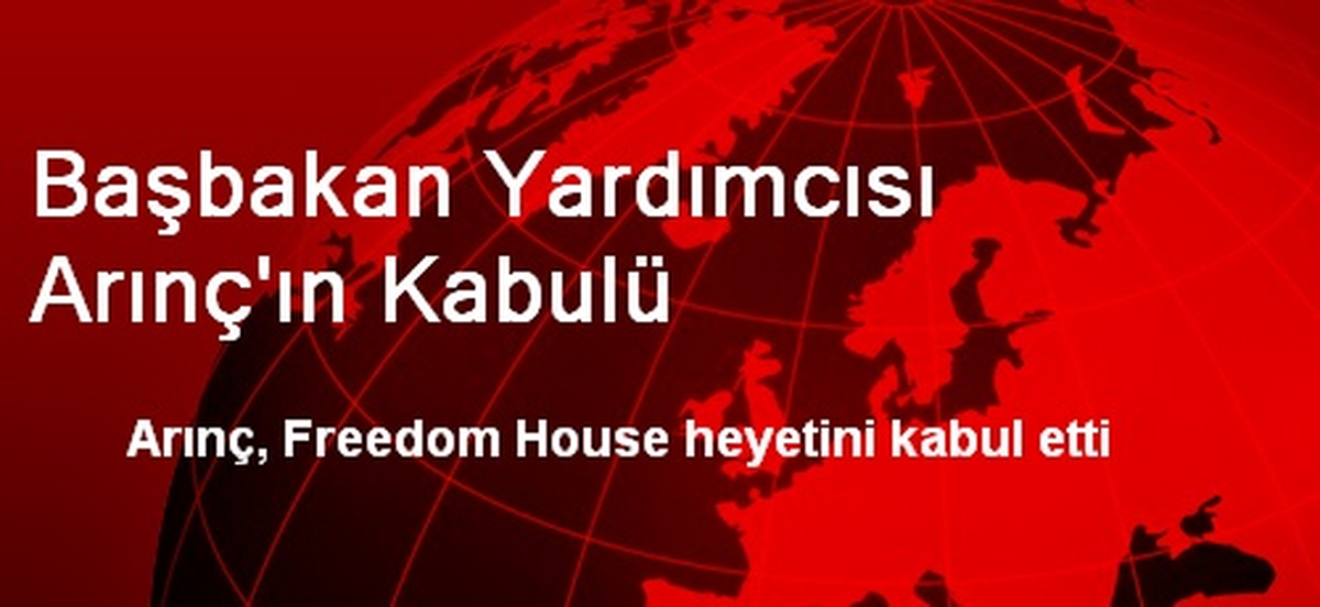 Başbakan Yardımcısı Arınç\'ın Kabulü