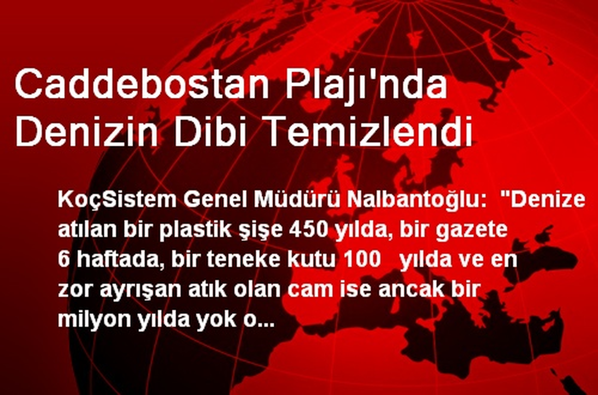 Caddebostan Plajı\'nda Denizin Dibi Temizlendi