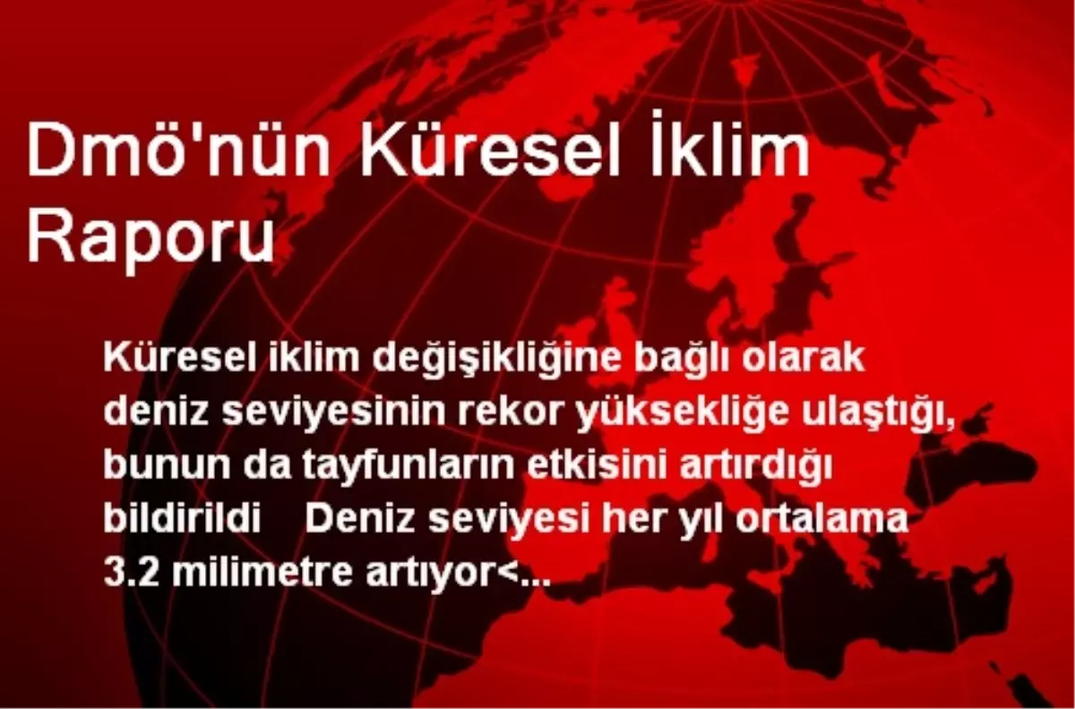 Dmö\'nün Küresel İklim Raporu