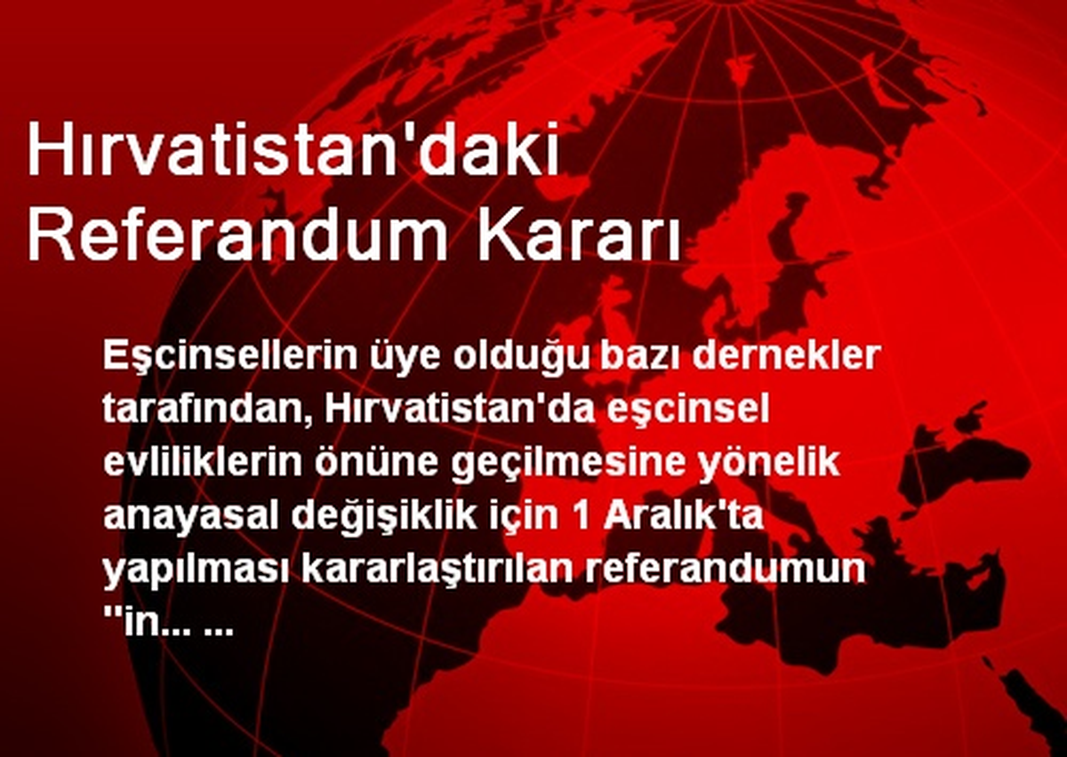 Hırvatistan\'daki Referandum Kararı