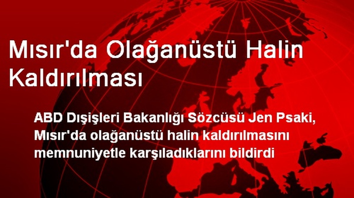 Mısır\'da Olağanüstü Halin Kaldırılması