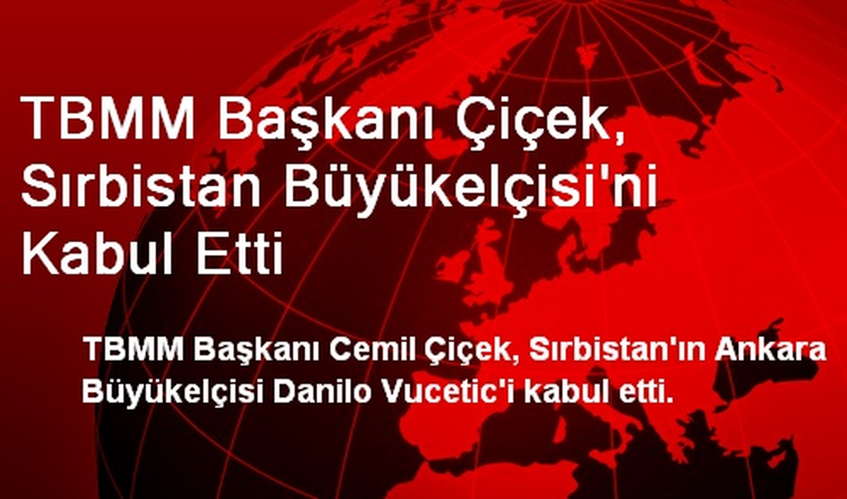 TBMM Başkanı Çiçek, Sırbistan Büyükelçisi\'ni Kabul Etti