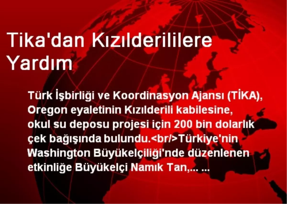 Tika\'dan Kızılderililere Yardım