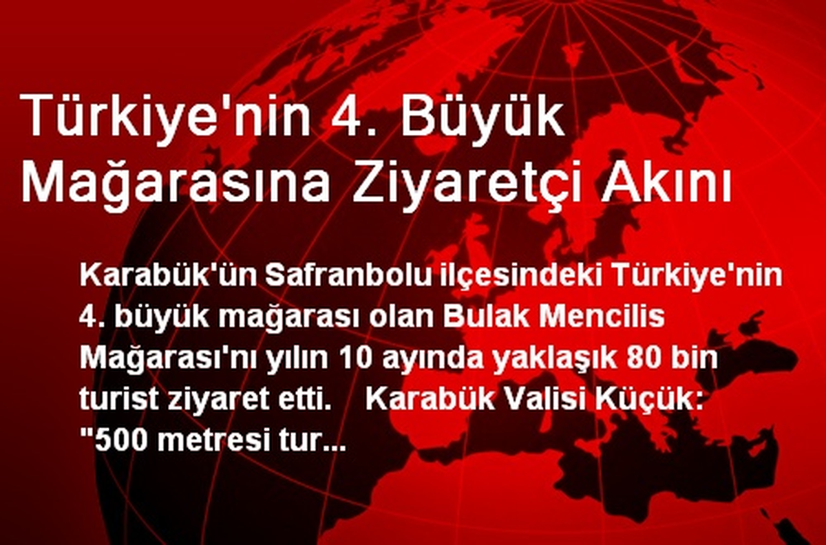 Türkiye\'nin 4. Büyük Mağarasına Ziyaretçi Akını