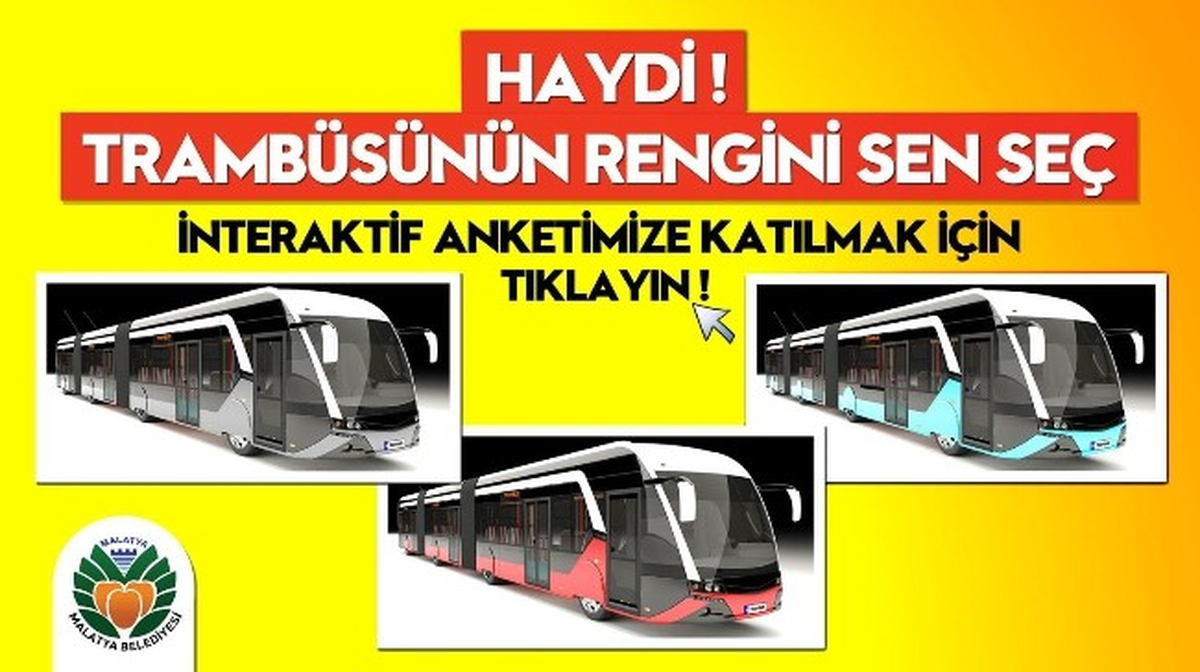 Trambüs\'ün Rengi Anket ile Belirlenecek