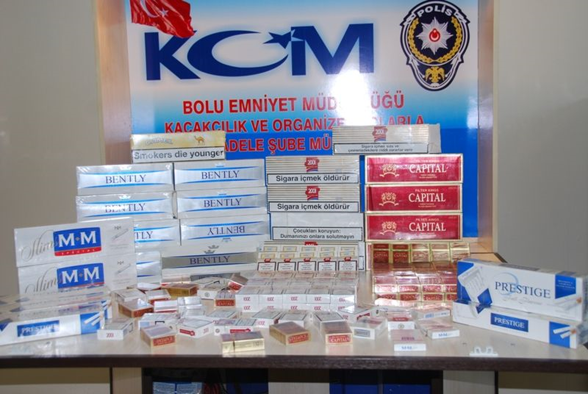 Bolu\'da Kaçak Sigara Operasyou