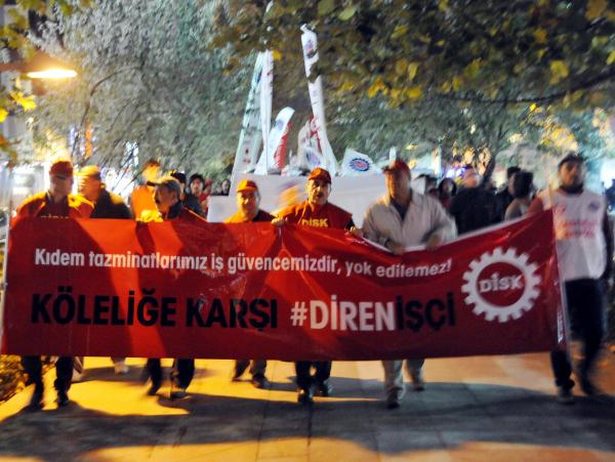 Disk\'ten 5 Bin Kişilik \'Kıdem Tazminatı\' Protestosu