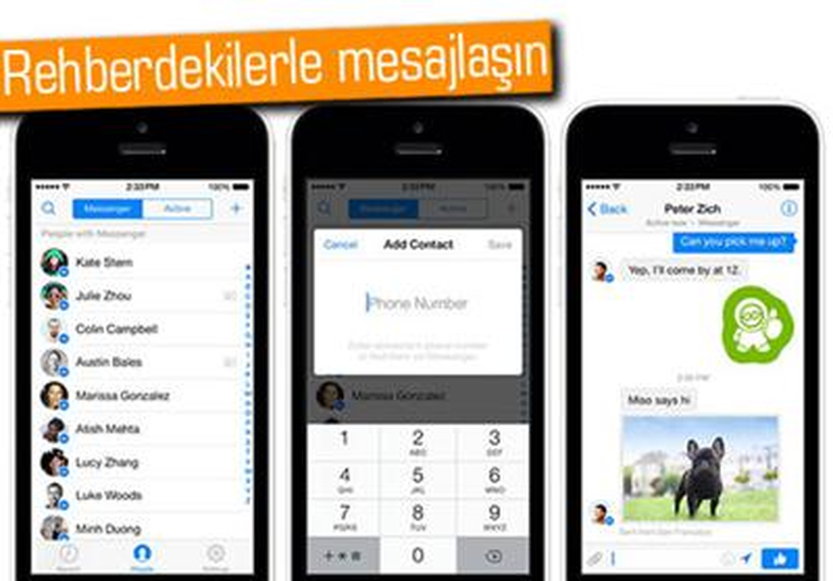 Facebook Messenger Telefon Rehberinizde