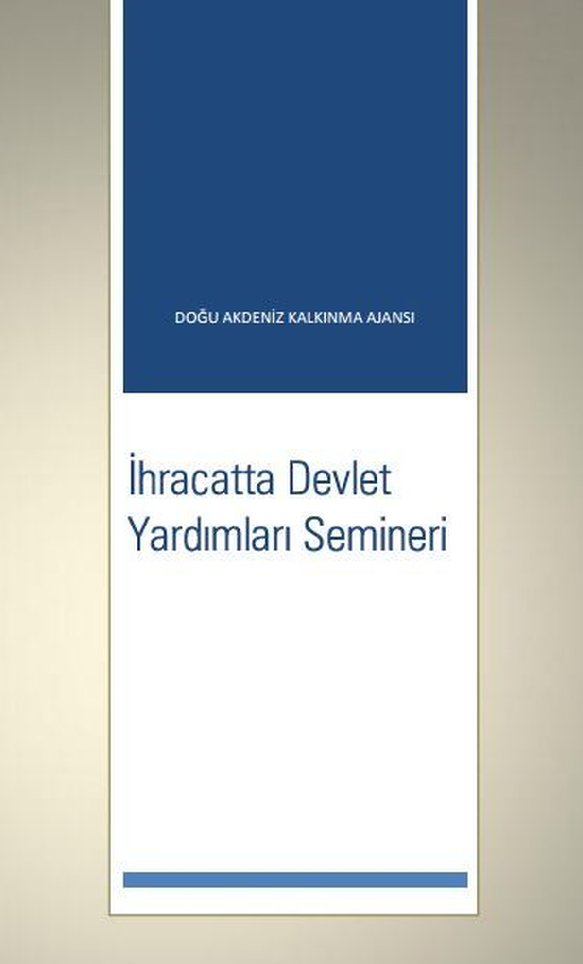 İhracatta Devlet Yardımları Semineri Yapıldı